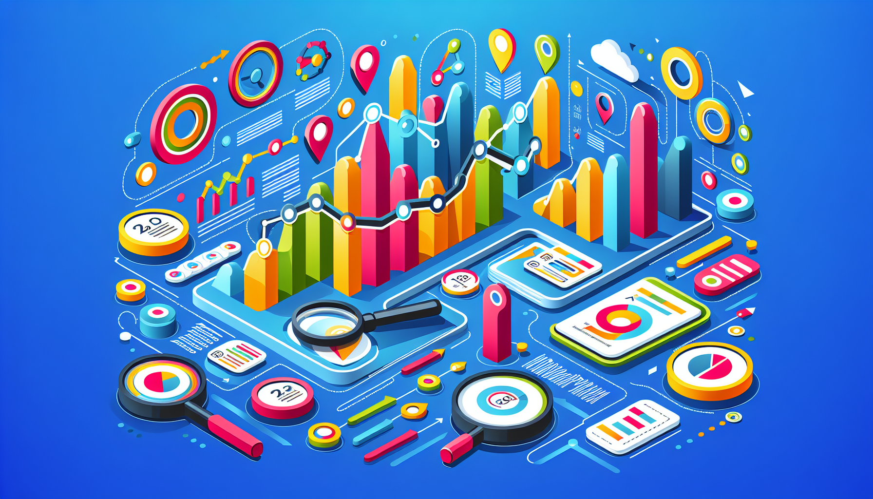 A graphic representation of monitoring local SEO performance.