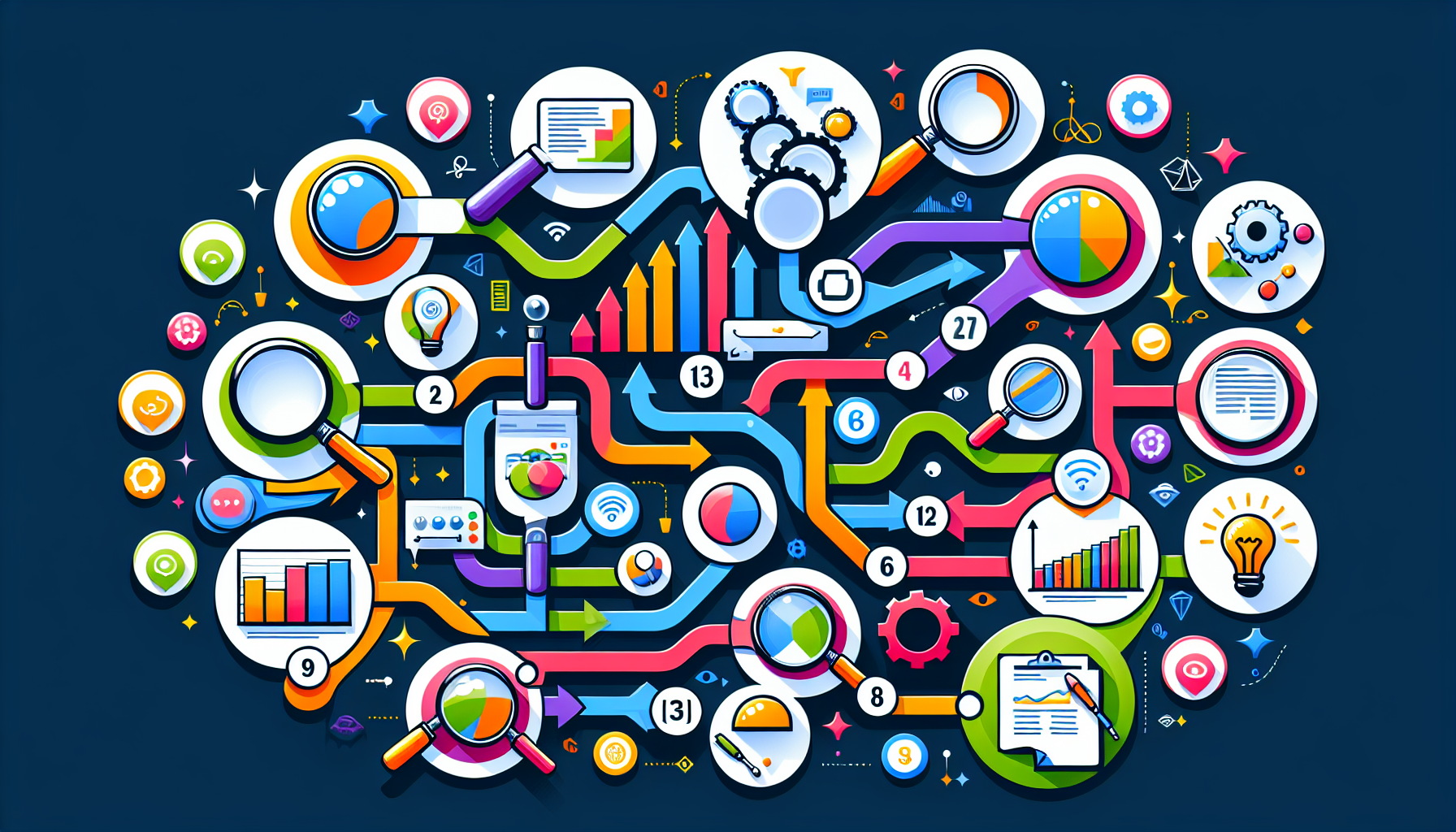 An illustration showing effective methods for conducting SEO keyword research.