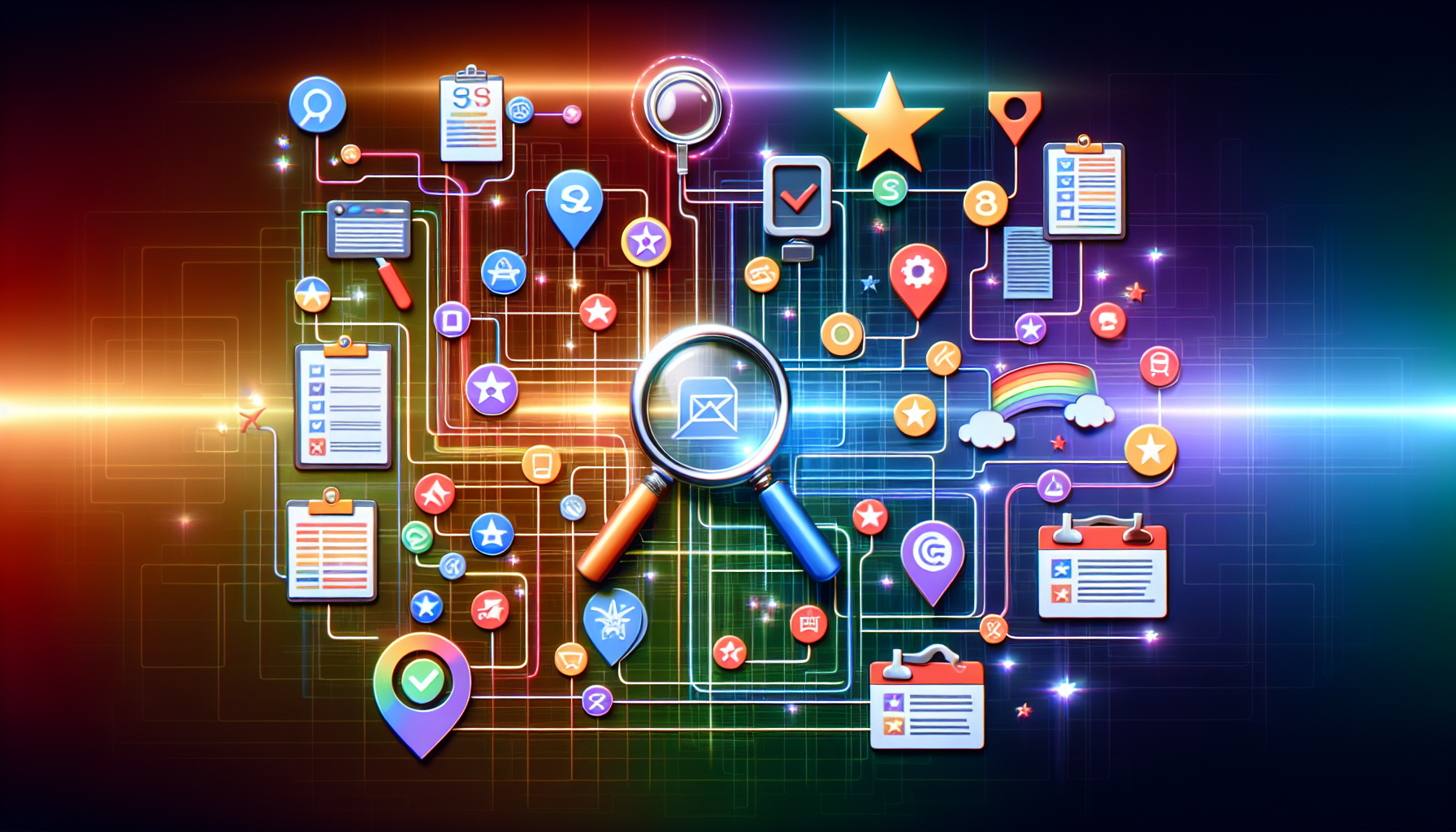 An illustration of steps to optimize local SEO.